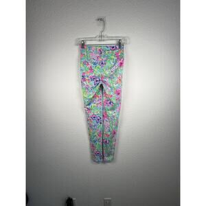 Lilly Pulitzer Luxletic Leggings Women XS Weekender High Rise Amalfi Blue Preppy